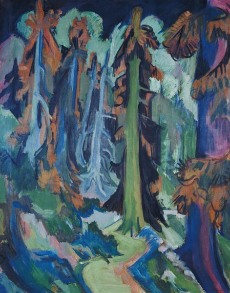 Weather firs (mountain woodland path) de Ernst Ludwig Kirchner