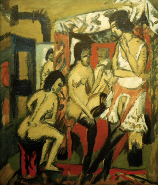 Desnudos en el estudio de Ernst Ludwig Kirchner