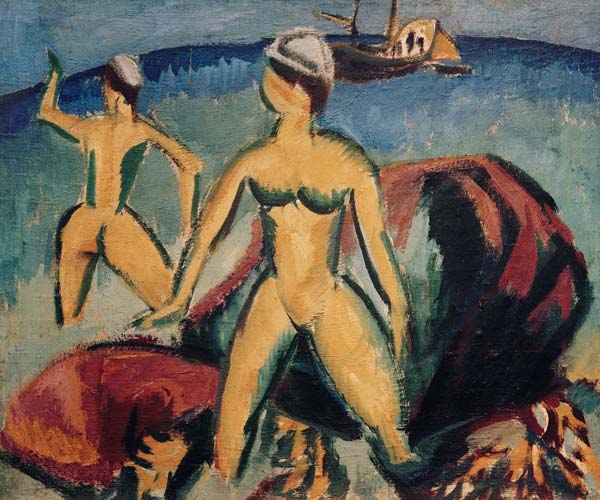 Bañistas (Fehmarn) de Ernst Ludwig Kirchner