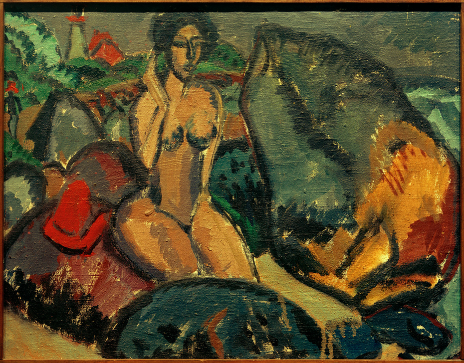 Badende zwischen Steinen de Ernst Ludwig Kirchner