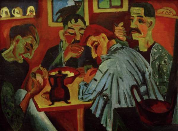 Farmers eating lunch de Ernst Ludwig Kirchner