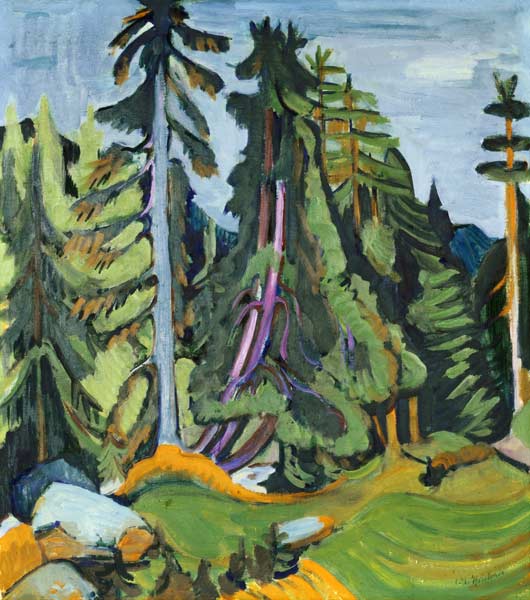 Mountain woods trees de Ernst Ludwig Kirchner