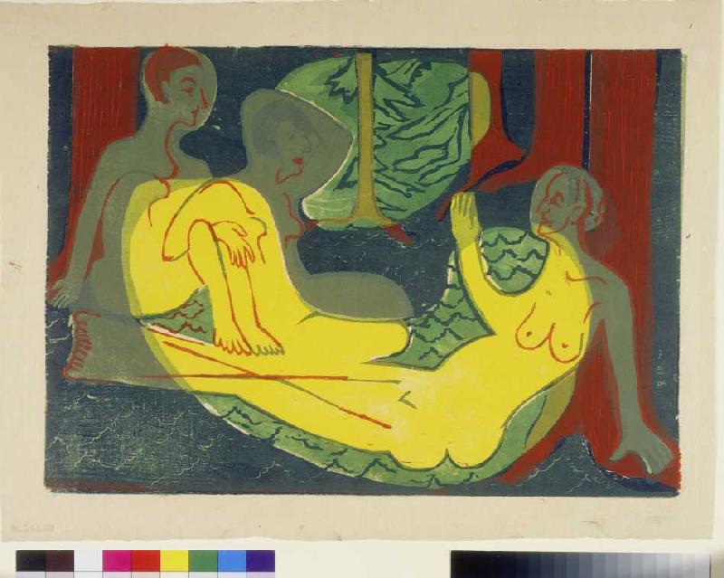 Drei Akte im Walde de Ernst Ludwig Kirchner