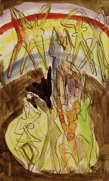 Farbentanz (Rückwand) de Ernst Ludwig Kirchner