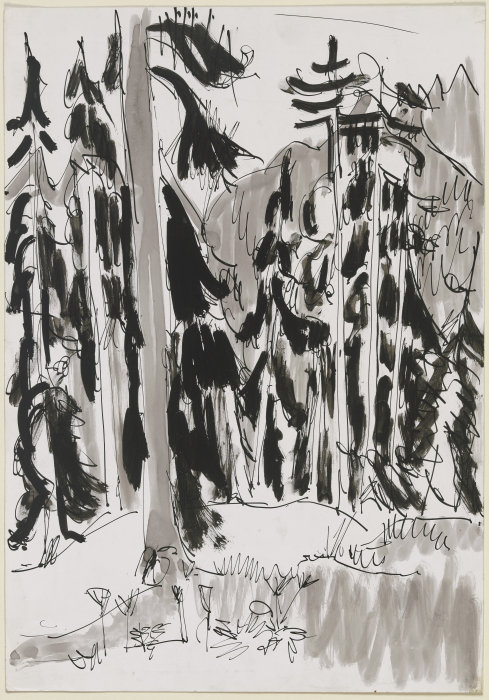Spruces in the mountains de Ernst Ludwig Kirchner