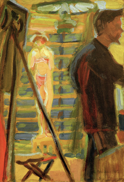 Heckel y el modelo en el estudio de Ernst Ludwig Kirchner