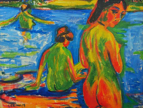 Girls bathing in the Sea de Ernst Ludwig Kirchner
