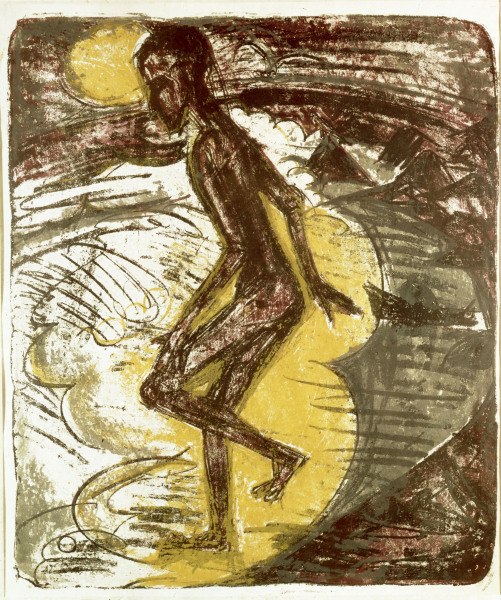 Man striding into the Sea de Ernst Ludwig Kirchner