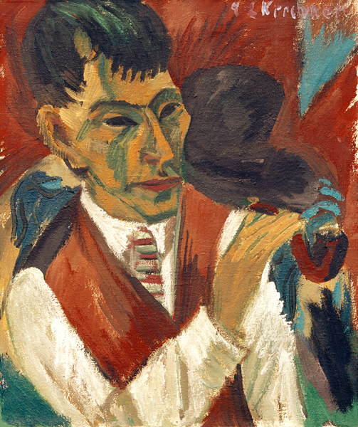 Otto Mueller con un silbato de Ernst Ludwig Kirchner