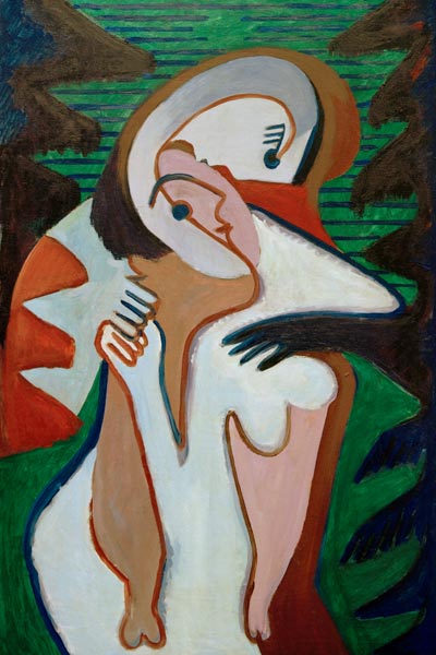 Amantes-El beso de Ernst Ludwig Kirchner