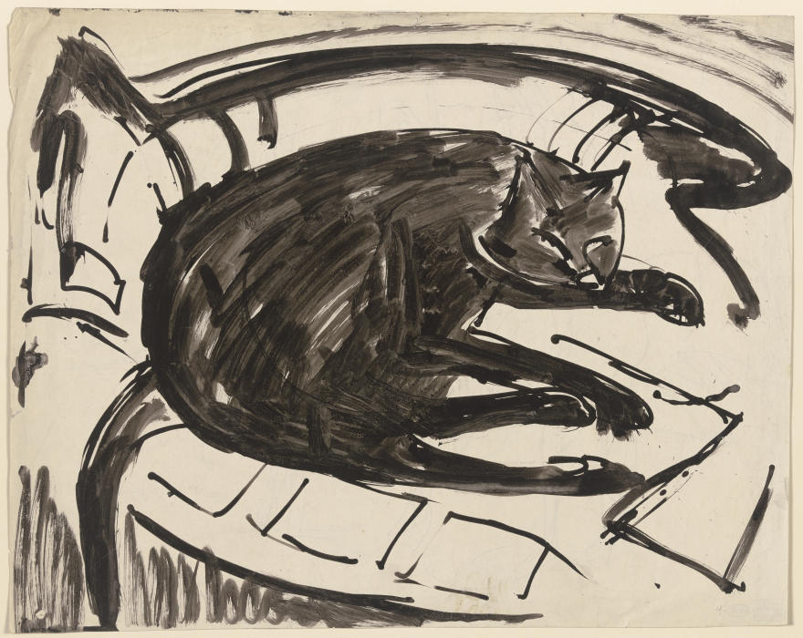 Lying cat de Ernst Ludwig Kirchner