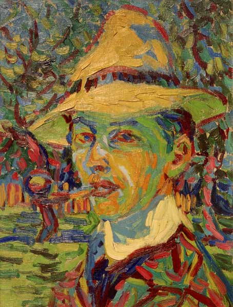 Autorretrato con sombrero de Ernst Ludwig Kirchner