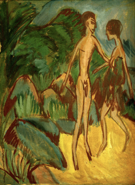 Jóvenes desnudos en la playa de Ernst Ludwig Kirchner