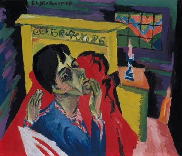 Autorretrato estando enfermo de Ernst Ludwig Kirchner