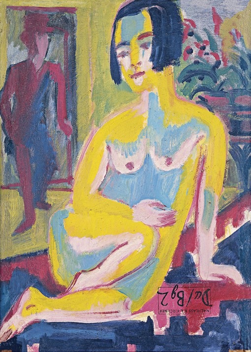 Seated Female Nude. Study de Ernst Ludwig Kirchner