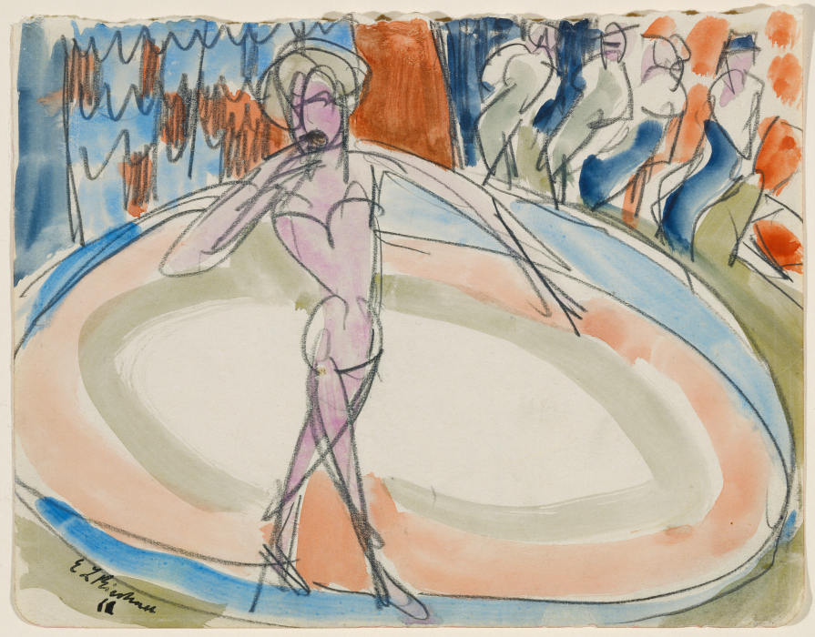 Dancing woman at the cabaret de Ernst Ludwig Kirchner