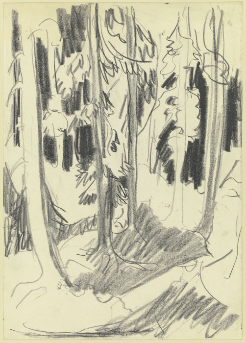 Fir forest de Ernst Ludwig Kirchner