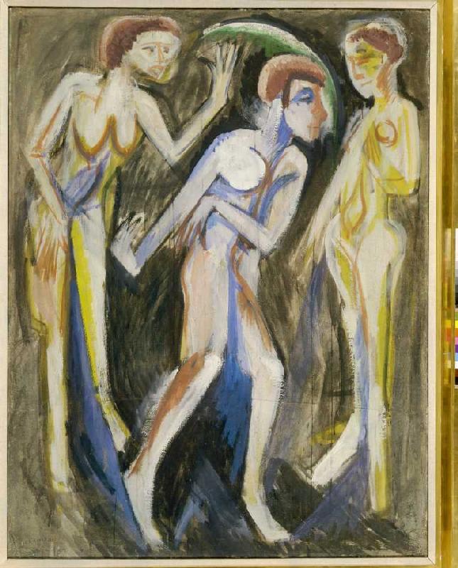 Baile entre mujeres de Ernst Ludwig Kirchner