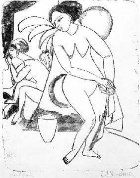 Mujer desnuda en el estudio