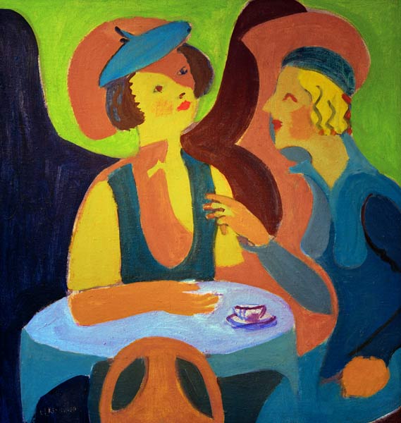 Two women at the cafe de Ernst Ludwig Kirchner