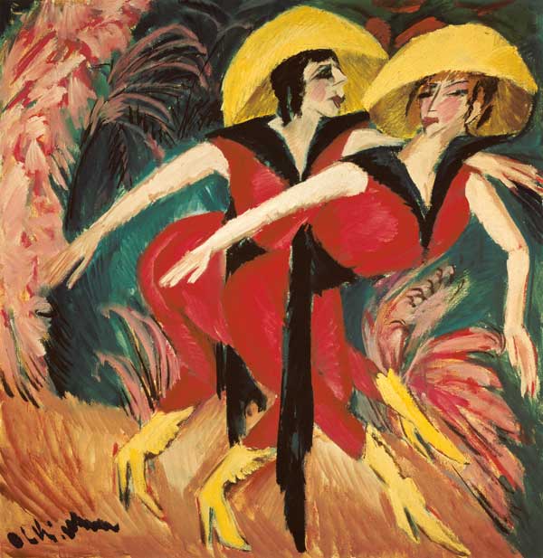 Two red dancers de Ernst Ludwig Kirchner