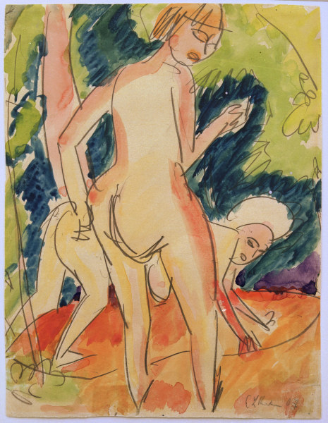 Two Bathing Girls de Ernst Ludwig Kirchner