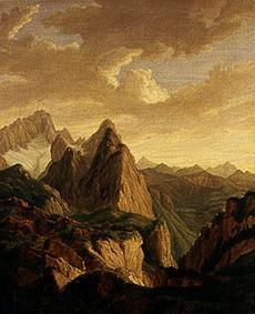 Mountains landscape. de Ernst Wilh. Dietrich Willers