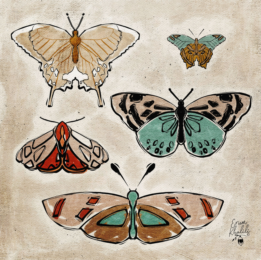 Vintage Butterflies Erum Khalili.png de Erum Khalili