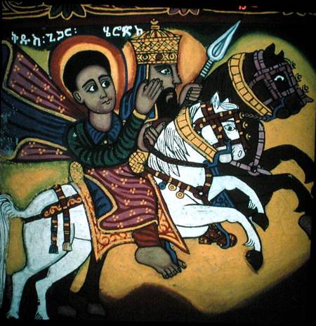 Equestrian saints de Ethiopian School