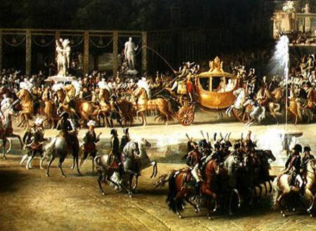 The Entry of Napoleon (1769-1821) and Marie-Louise (1791-1847) into the Tuileries Gardens on the Day de Etienne-Barthelemy Garnier