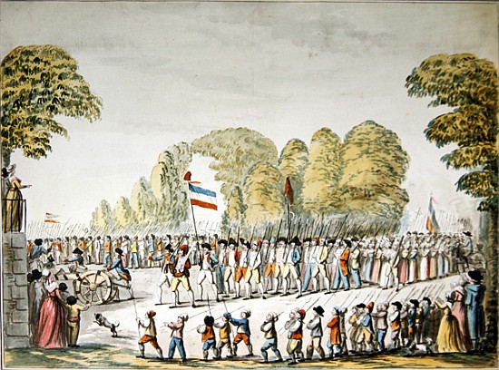 Revolutionary procession, c. 1789 de Etienne Bericourt