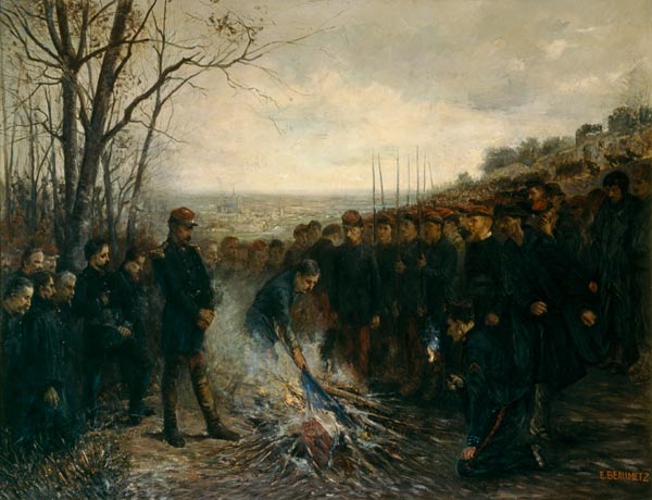 General Lapasset (1817-75) burning his flags, 26th October 1870 de Etienne Dujardin-Beaumetz