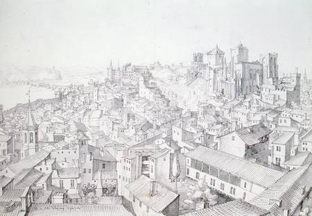 View of the Town of Avignon and its surroundings de Etienne Martellange