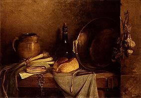 Great kitchen still life de Etienne-Pierre Théodore Rousseau