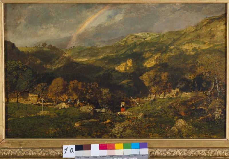 Landscape after the thunderstorm de Etienne-Pierre Théodore Rousseau