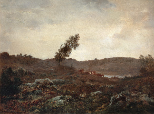 View in Barbizon de Etienne-Pierre Théodore Rousseau