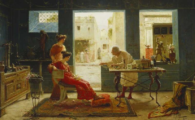 Beim Antikhändler in Pompeij (Dall'Antiquario Pompei). de Ettore Forti