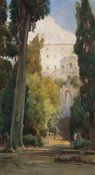 The Villa d'Este, Tivoli de Ettore Roesler Franz