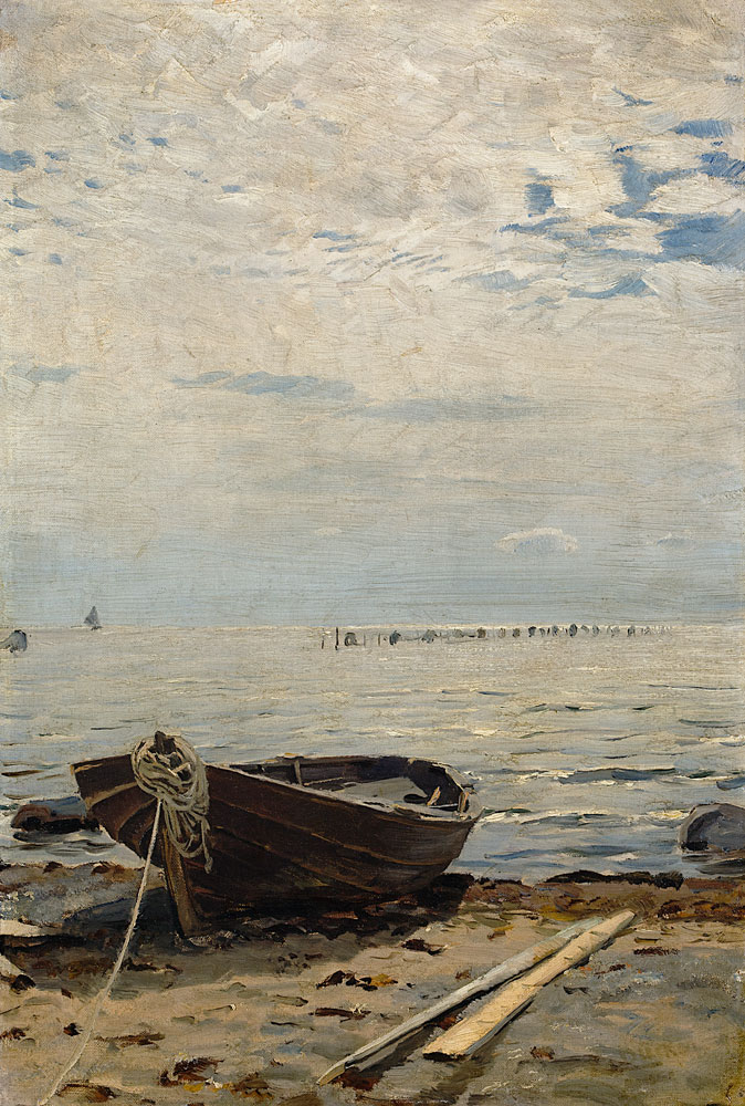 Boot am Strand. de Eugen Dücker