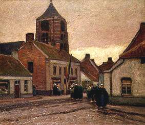 Village in Flanders de Eugen Kampf