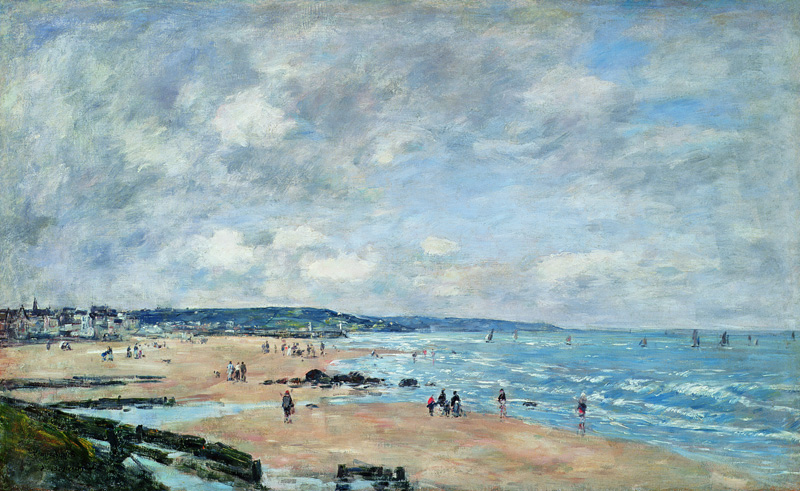 Beach at Trouville de Eugène Boudin