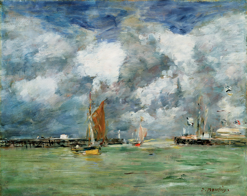 High Tide at Trouville de Eugène Boudin
