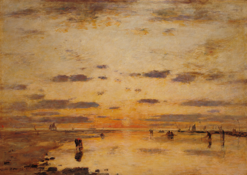 Low Tide and Sunset de Eugène Boudin