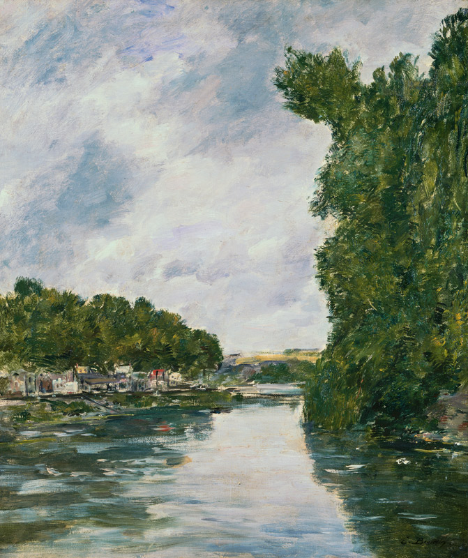 River near Abbeville de Eugène Boudin
