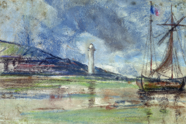 The Lighthouse at Honfleur de Eugène Boudin