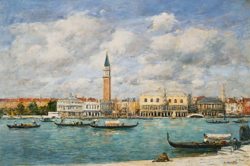 Venedig, Blick auf San Marco und den Campanile de Eugène Boudin