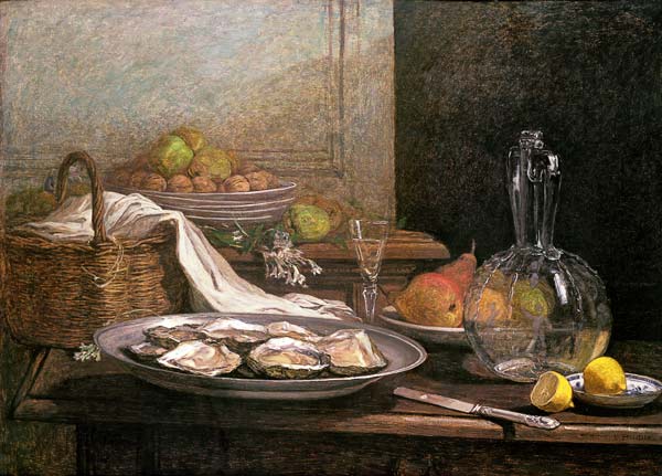 Still Life with Oysters de Eugène Boudin