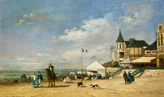 The Beach at Trouville de Eugène Boudin