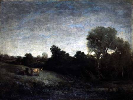 Cows in a Meadow de Eugène Boudin