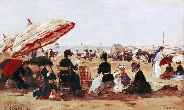 The Beach (La Plage) de Eugène Boudin
